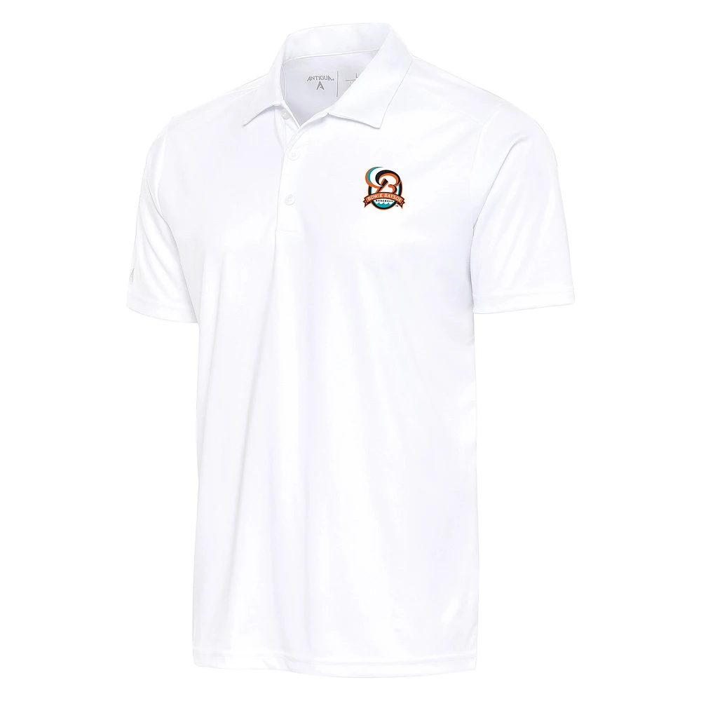 Men's Antigua White Bowie Baysox Big & Tall Tribute Polo