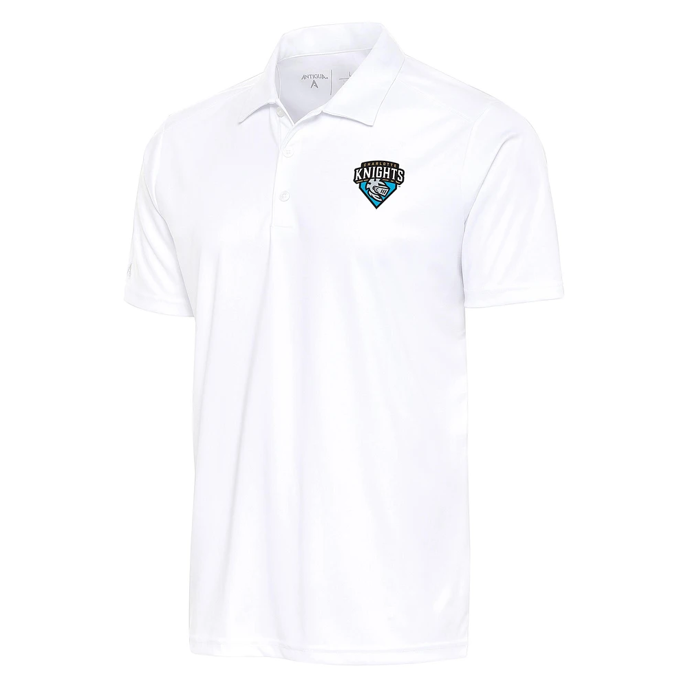 Men's Antigua White Charlotte Knights Big & Tall Tribute Polo
