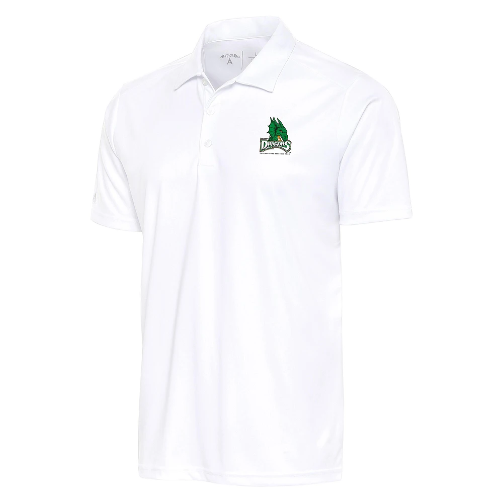 Men's Antigua White Dayton Dragons Big & Tall Tribute Polo