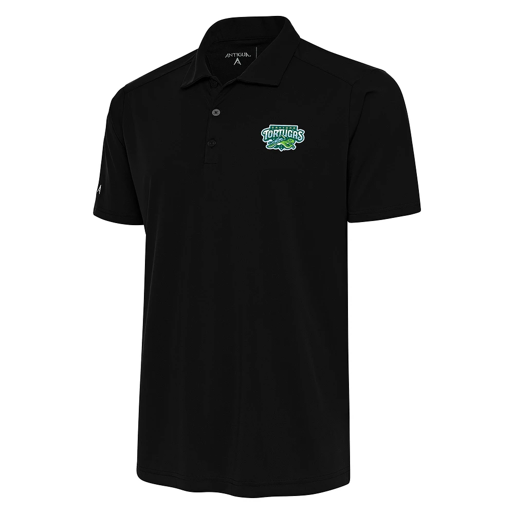 Men's Antigua Black Daytona Tortugas Big & Tall Tribute Polo