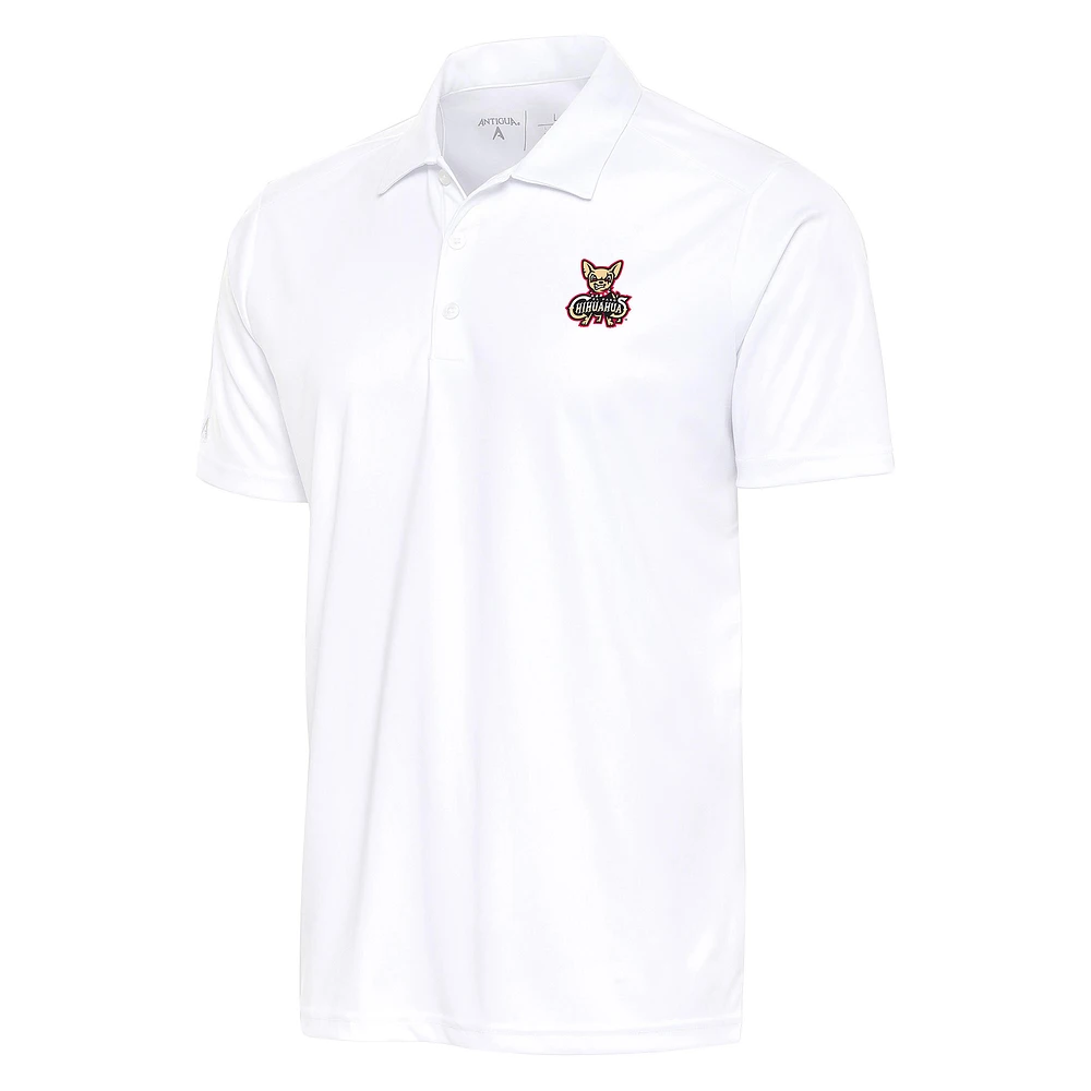 Men's Antigua White El Paso Chihuahuas Big & Tall Tribute Polo