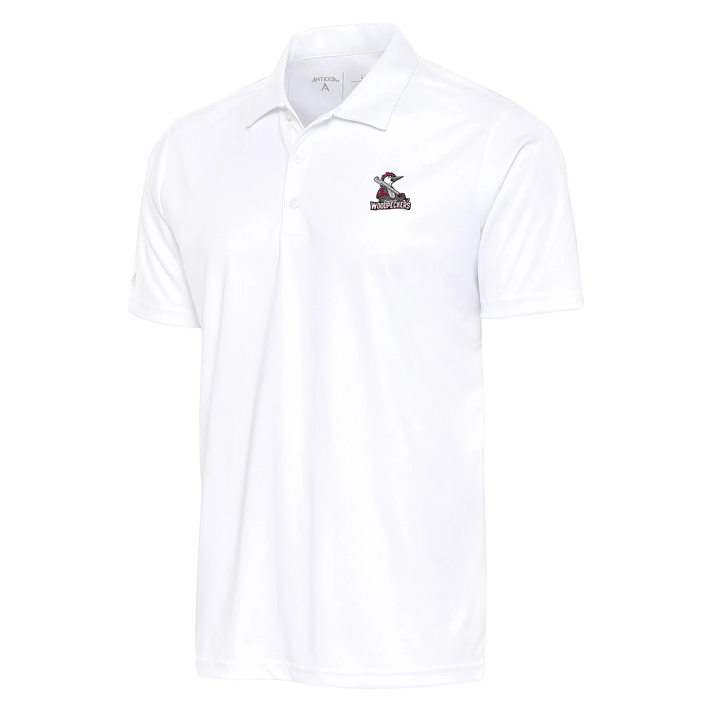 Men's Antigua White Fayetteville Woodpeckers Big & Tall Tribute Polo