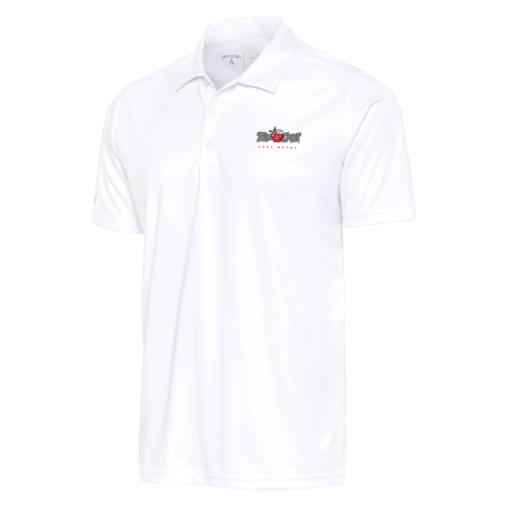 Men's Antigua White Fort Wayne TinCaps Big & Tall Tribute Polo