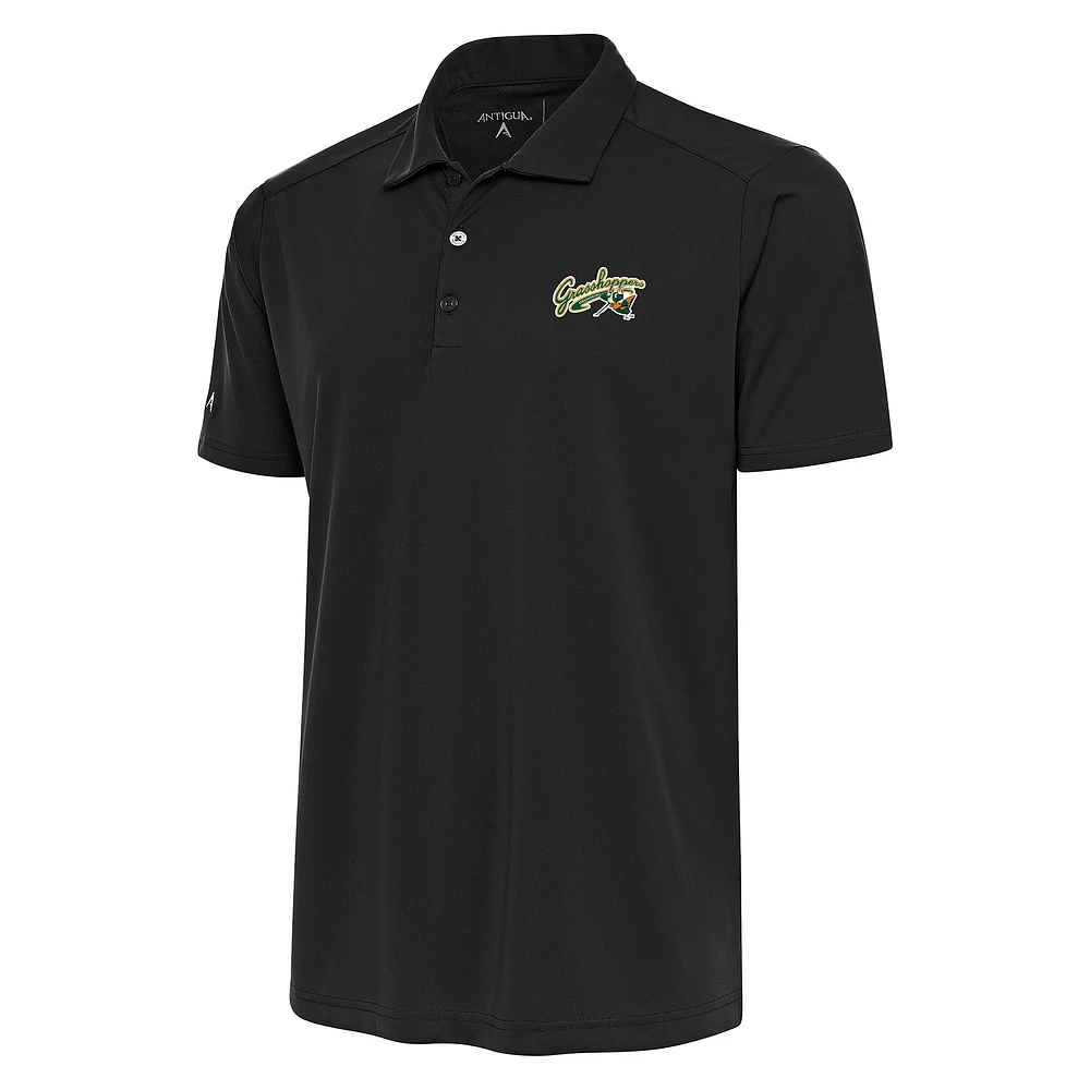 Men's Antigua Gray Greensboro Grasshoppers Big & Tall Tribute Polo