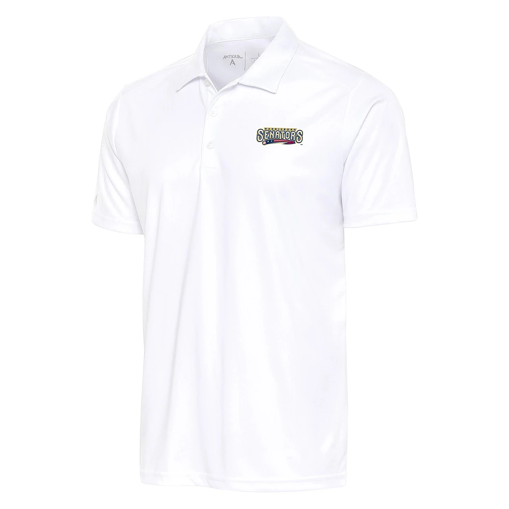 Men's Antigua White Harrisburg Senators Big & Tall Tribute Polo