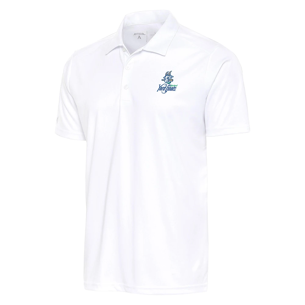 Men's Antigua White Hartford Yard Goats Big & Tall Tribute Polo