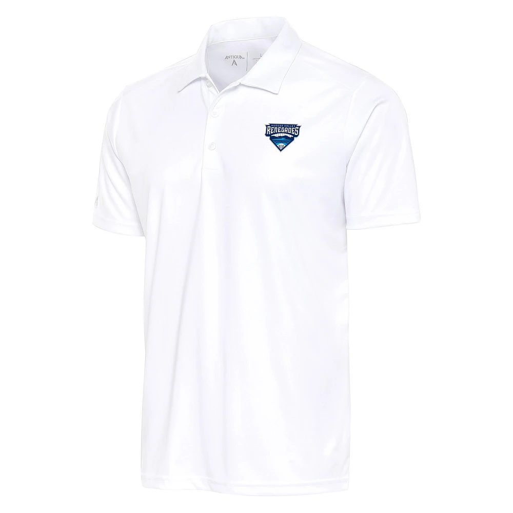 Men's Antigua White Hudson Valley Renegades Big & Tall Tribute Polo