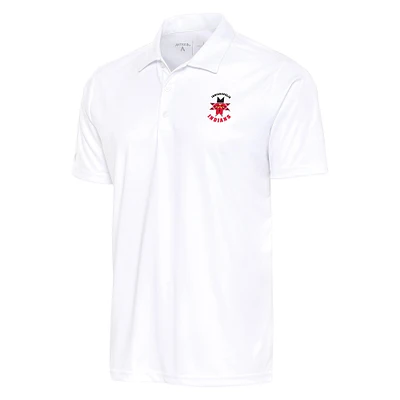 Men's Antigua White Indianapolis Indians Big & Tall Tribute Polo