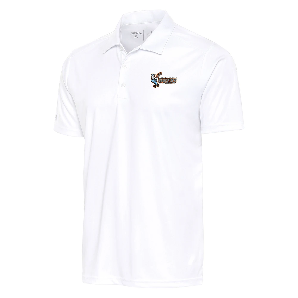 Men's Antigua White Inland Empire 66ers Big & Tall Tribute Polo