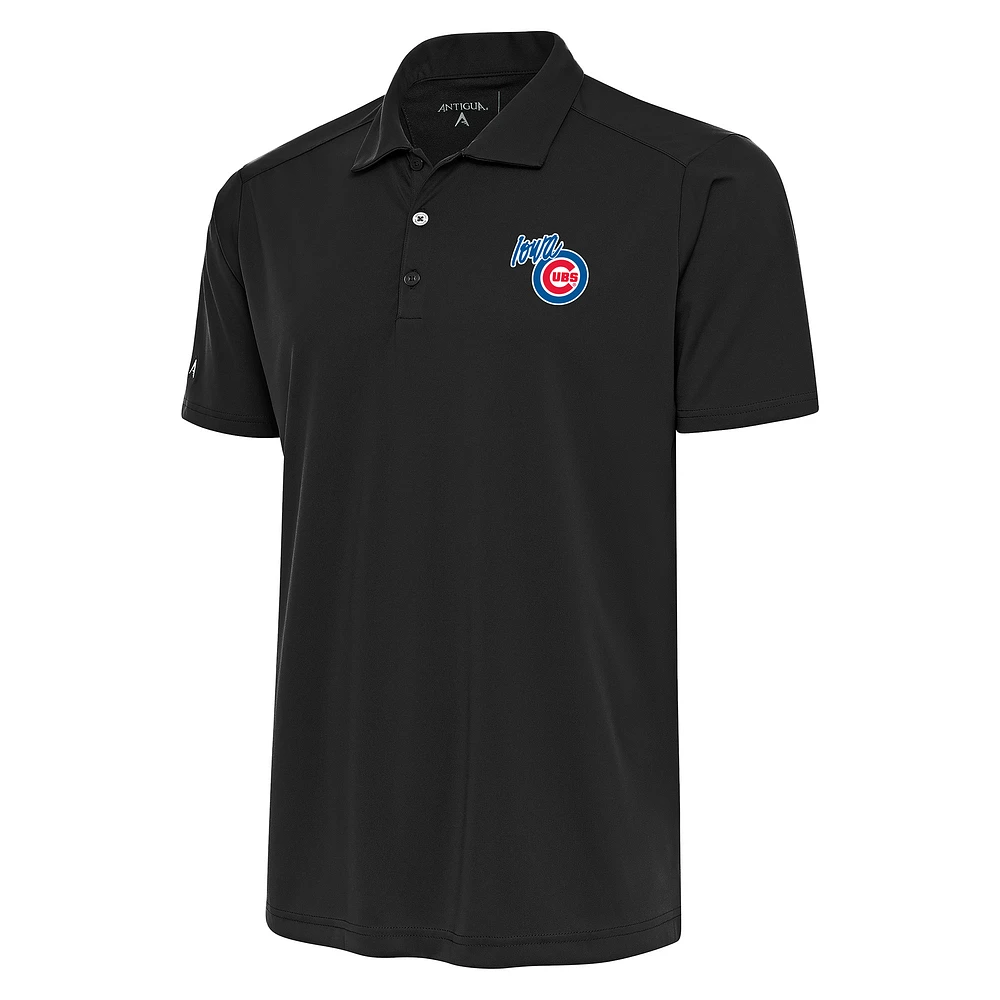 Men's Antigua Gray Iowa Cubs Big & Tall Tribute Polo