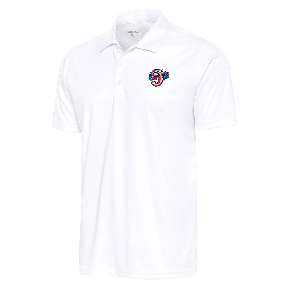 Men's Antigua White Jacksonville Jumbo Shrimp Big & Tall Tribute Polo