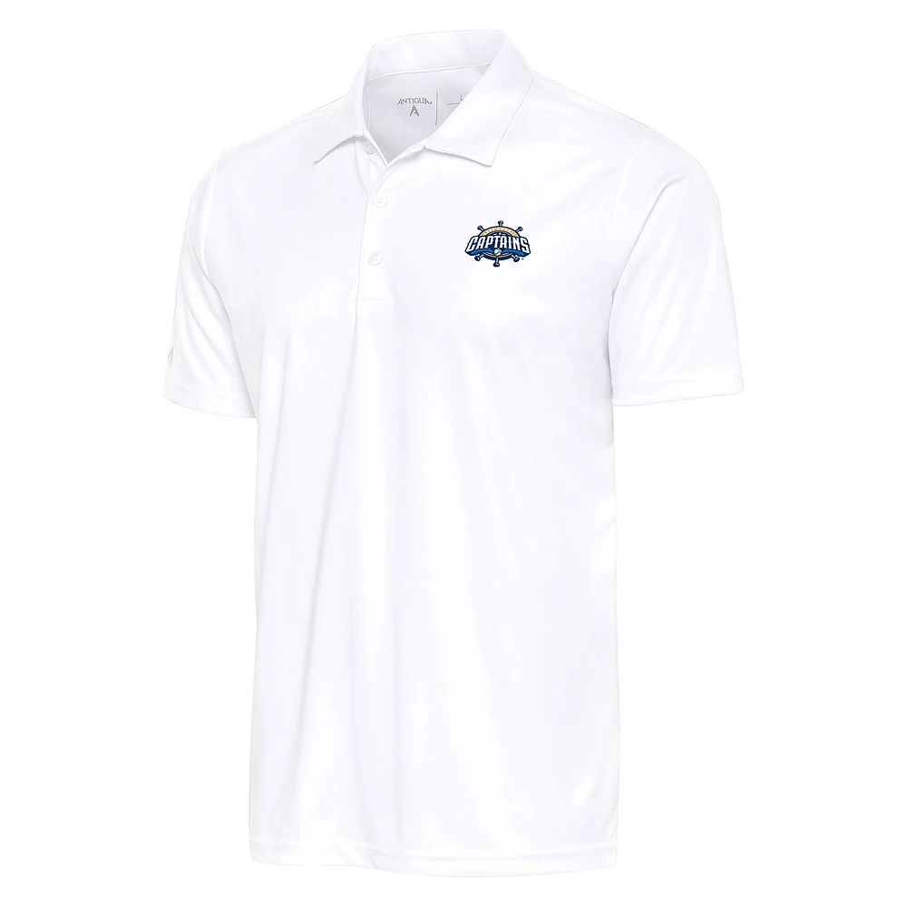 Men's Antigua White Lake County Captains Big & Tall Tribute Polo