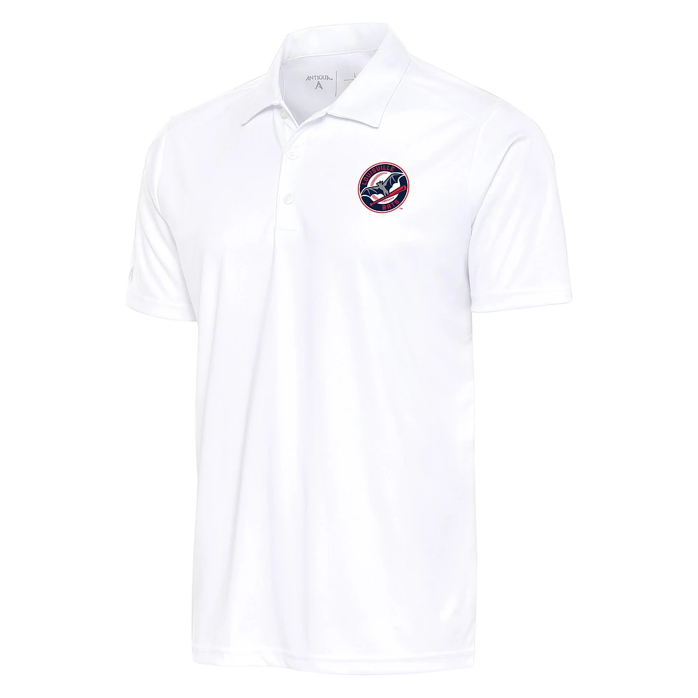 Men's Antigua White Louisville Bats Big & Tall Tribute Polo