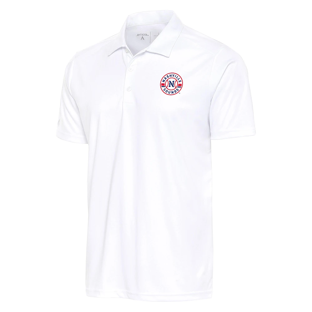 Men's Antigua White Nashville Sounds Big & Tall Tribute Polo