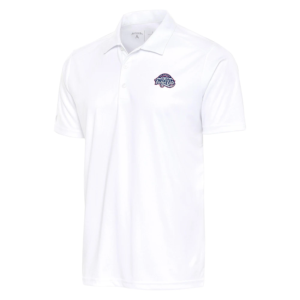 Men's Antigua White New Hampshire Fisher Cats Big & Tall Tribute Polo