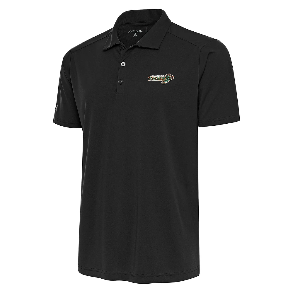 Men's Antigua Gray Norfolk Tides Big & Tall Tribute Polo