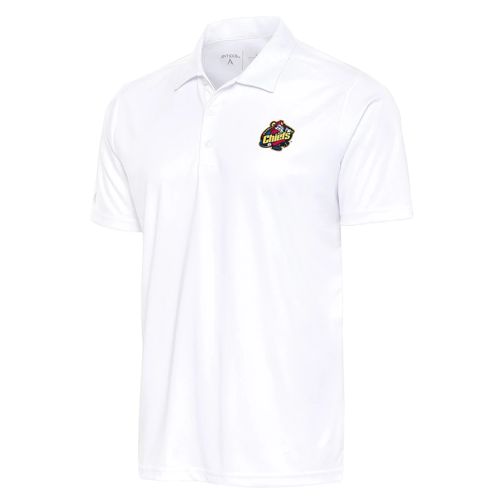Men's Antigua White Peoria Chiefs Big & Tall Tribute Polo