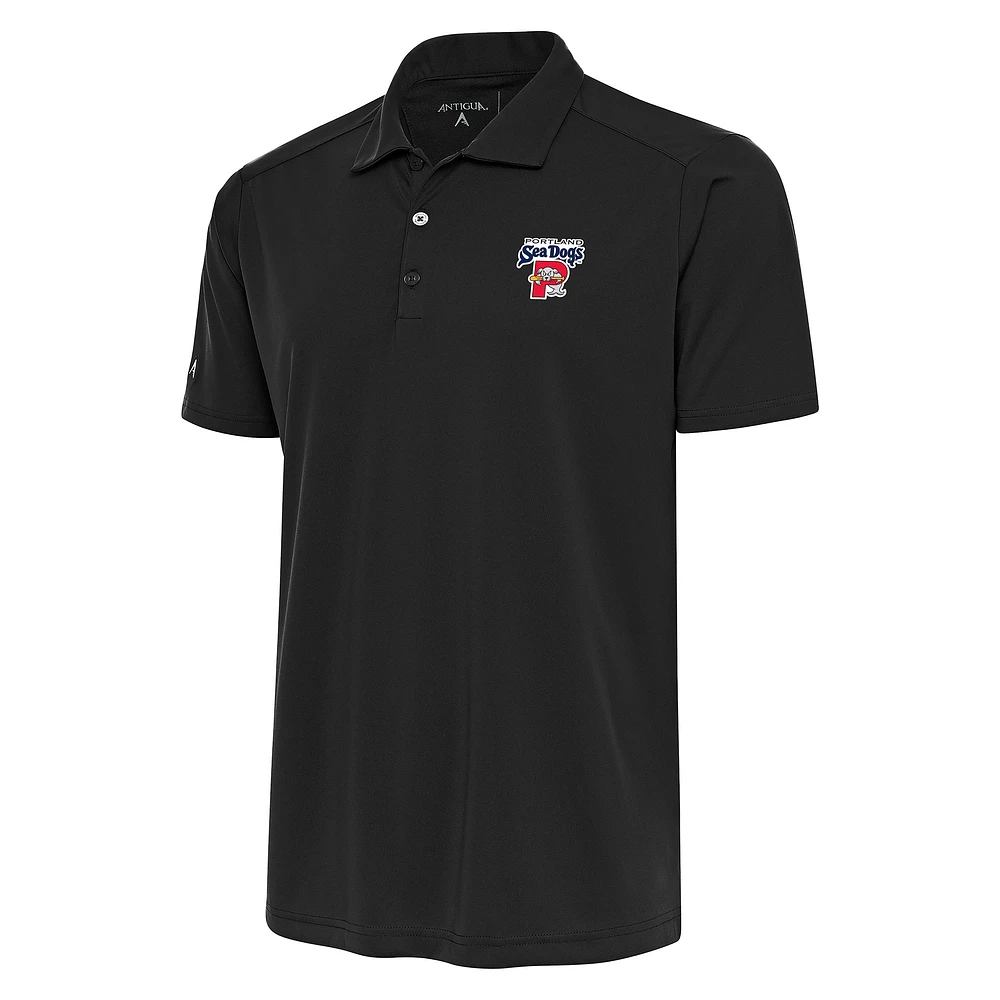 Men's Antigua Gray Portland Sea Dogs Big & Tall Tribute Polo