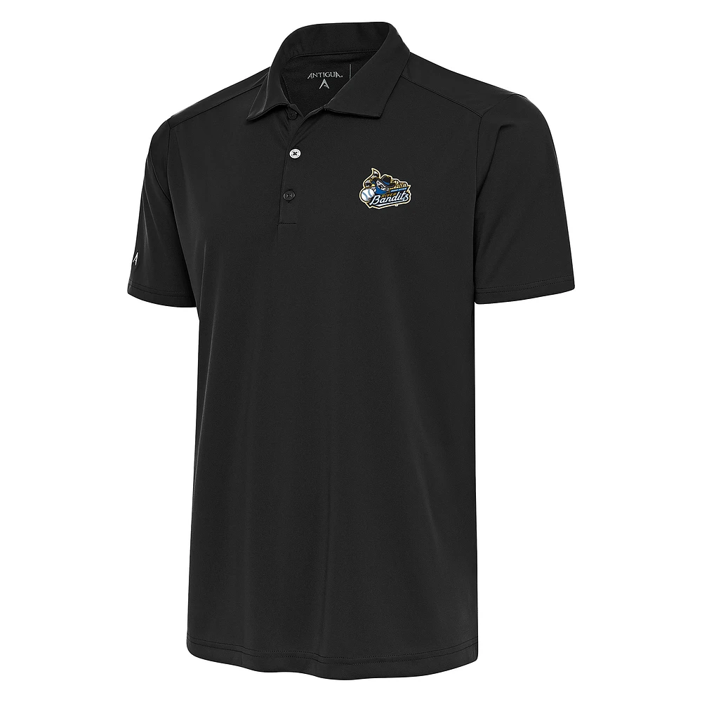 Men's Antigua Gray Quad Cities River Bandits Big & Tall Tribute Polo