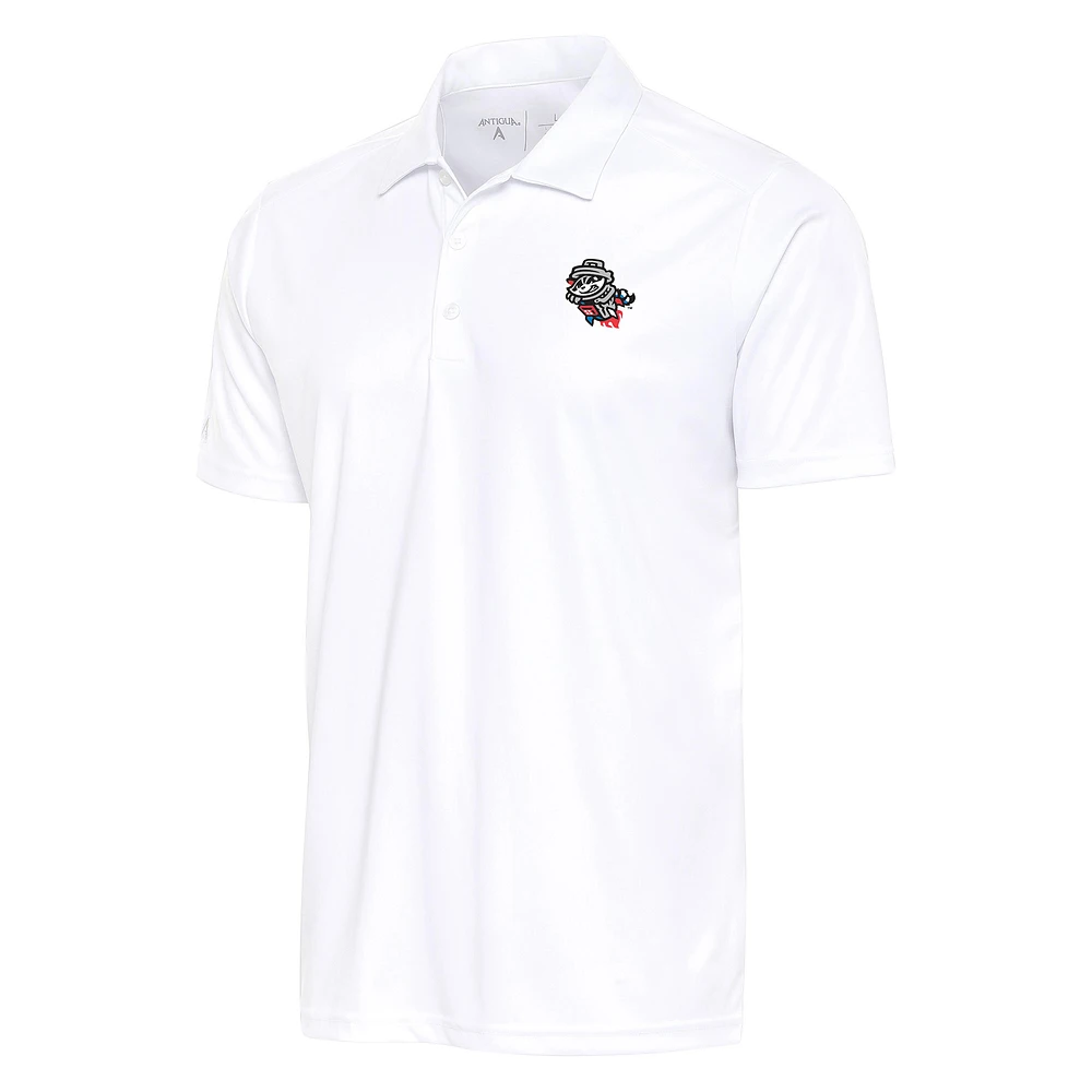 Men's Antigua White Rocket City Trash Pandas Big & Tall Tribute Polo