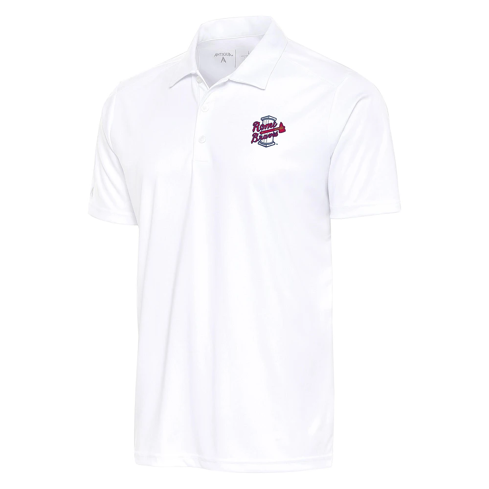 Men's Antigua White Rome Braves Big & Tall Tribute Polo