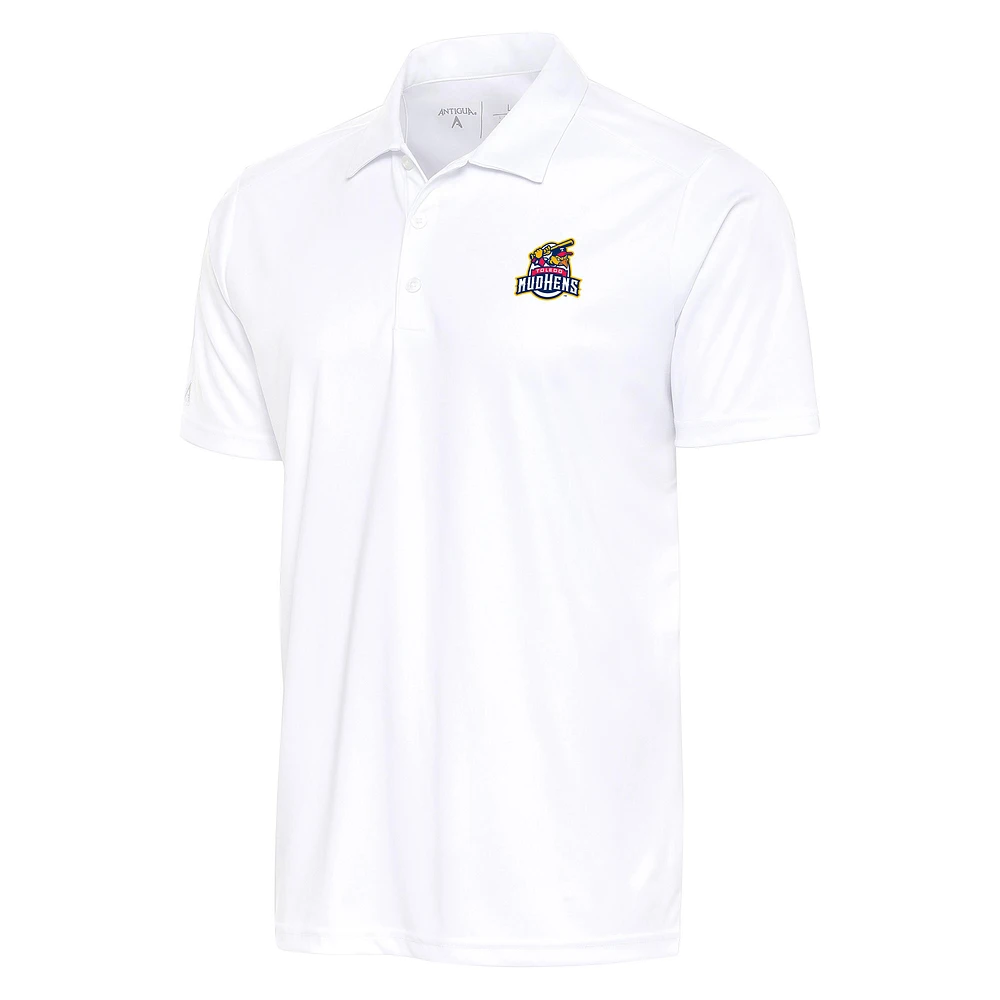 Men's Antigua White Toledo Mud Hens Big & Tall Tribute Polo
