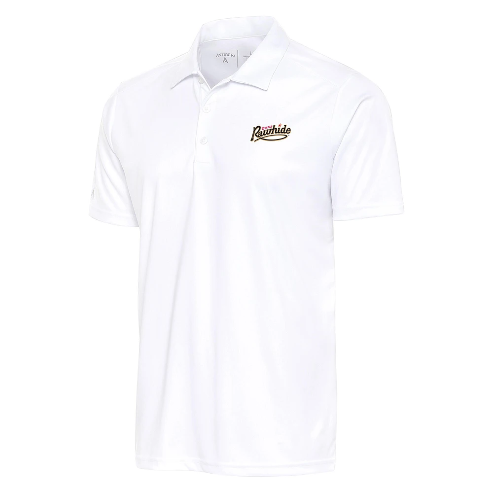 Men's Antigua White Visalia Rawhide Big & Tall Tribute Polo