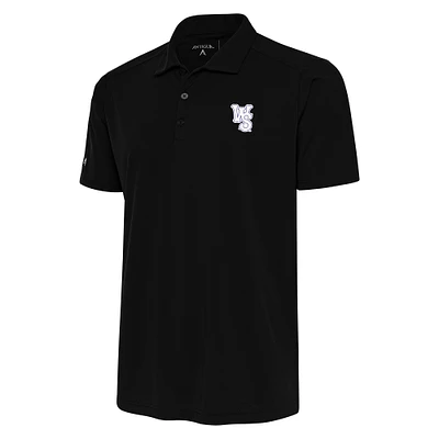 Men's Antigua Black Winston-Salem Dash Big & Tall Tribute Polo
