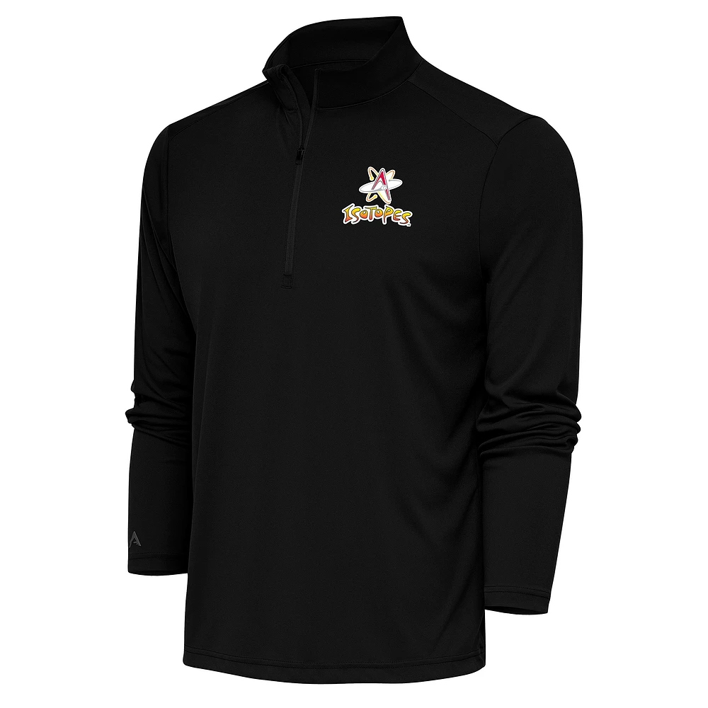 Men's Antigua Albuquerque Isotopes Tribute Quarter-Zip Pullover Top