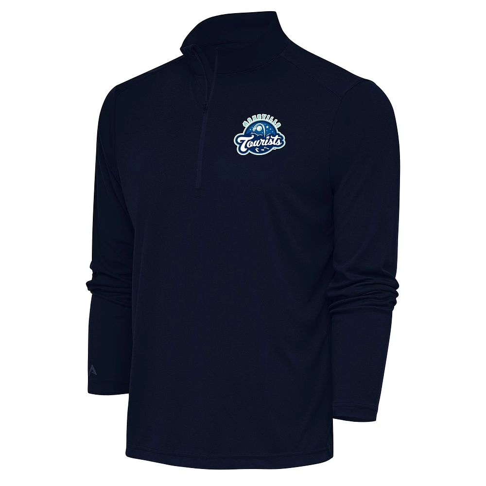 Men's Antigua Navy Asheville Tourists Tribute Quarter-Zip Pullover Top