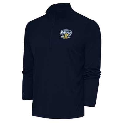 Men's Antigua Navy Charleston RiverDogs Tribute Quarter-Zip Pullover Top