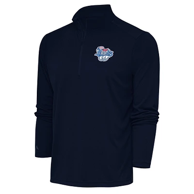 Men's Antigua Navy Corpus Christi Hooks Tribute Quarter-Zip Pullover Top