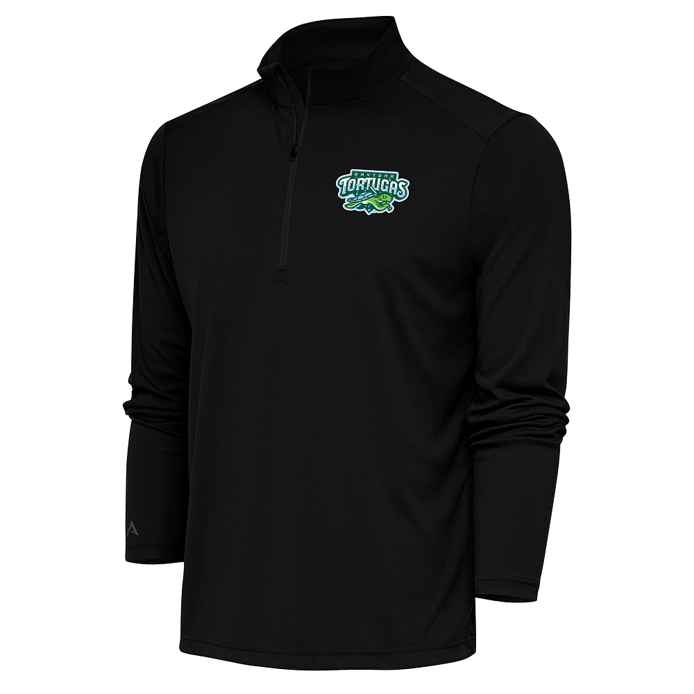 Men's Antigua Daytona Tortugas Tribute Quarter-Zip Pullover Top