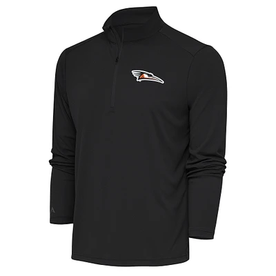 Men's Antigua Charcoal Delmarva Shorebirds Tribute Quarter-Zip Pullover Top