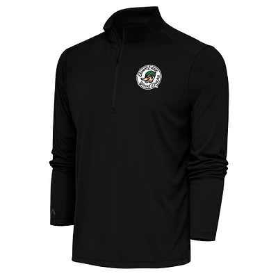 Men's Antigua Down East Wood Ducks Tribute Quarter-Zip Pullover Top