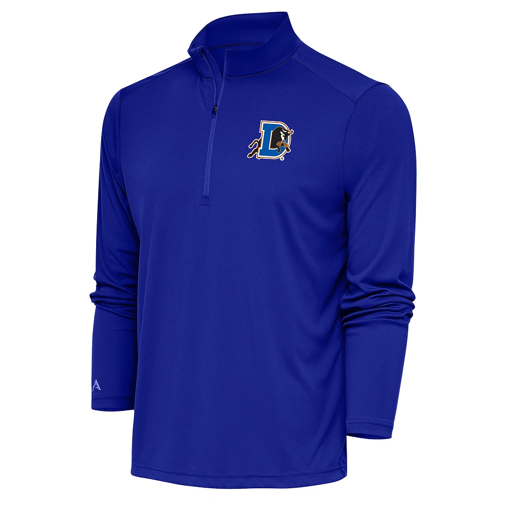 Men's Antigua Royal Durham Bulls Tribute Quarter-Zip Pullover Top