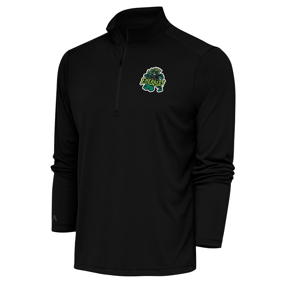Men's Antigua Eugene Emeralds Tribute Quarter-Zip Pullover Top