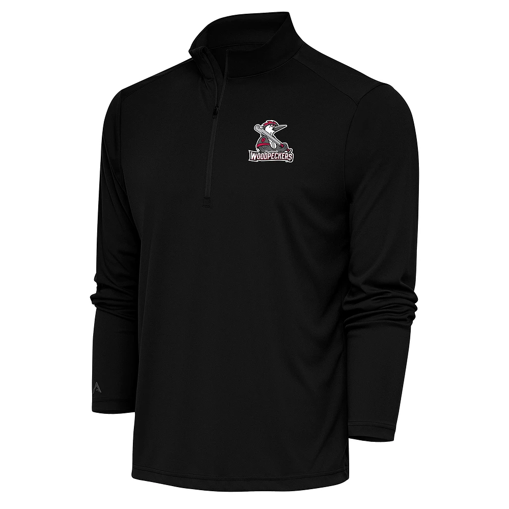 Men's Antigua Fayetteville Woodpeckers Tribute Quarter-Zip Pullover Top