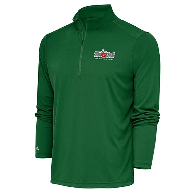 Men's Antigua Hunter Green Fort Wayne TinCaps Tribute Quarter-Zip Pullover Top