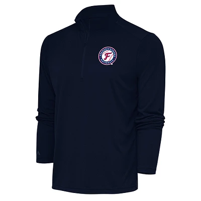 Men's Antigua Navy Fredericksburg Nationals Tribute Quarter-Zip Pullover Top