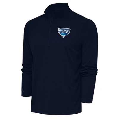 Men's Antigua Navy Hudson Valley Renegades Tribute Quarter-Zip Pullover Top