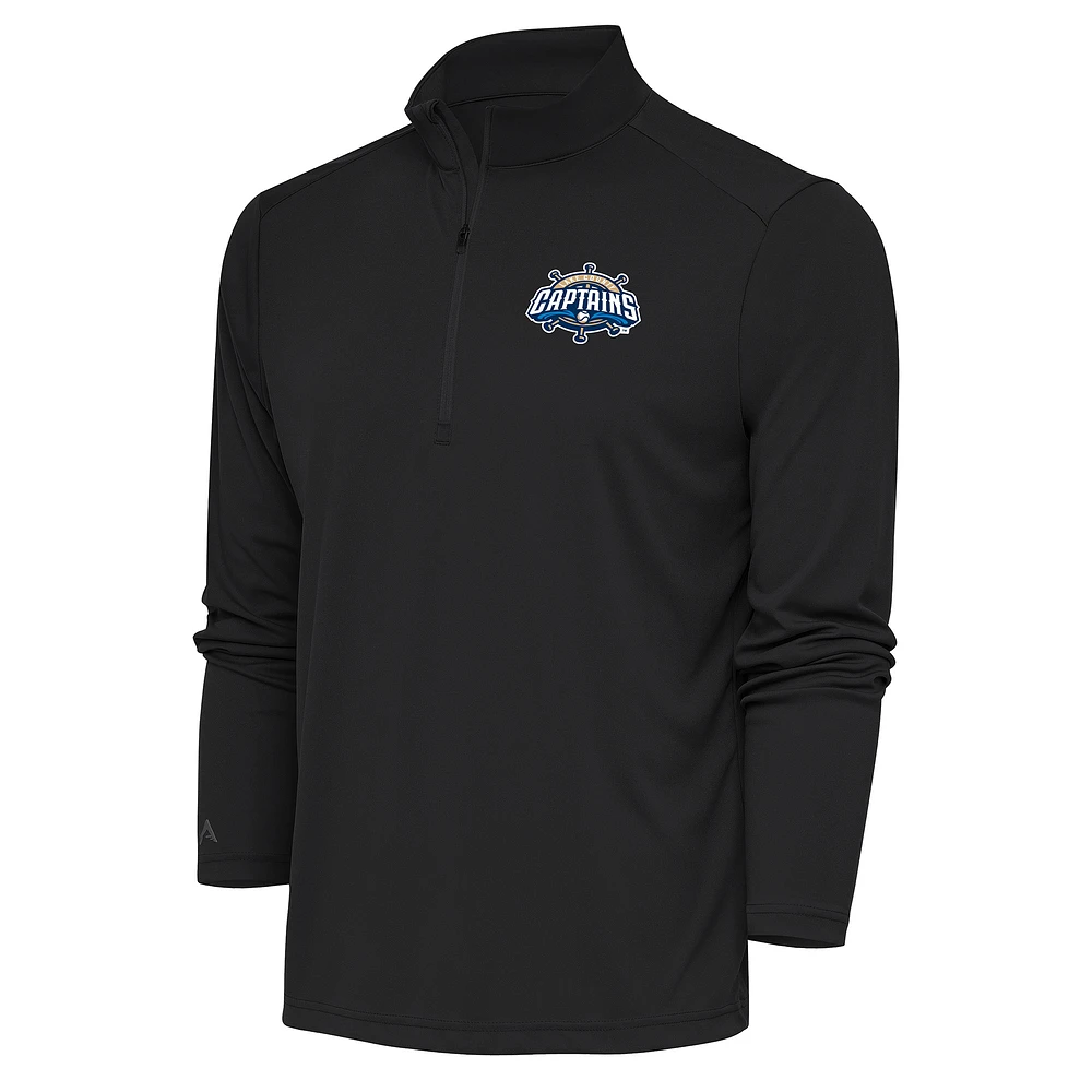 Men's Antigua Charcoal Lake County Captains Tribute Quarter-Zip Pullover Top