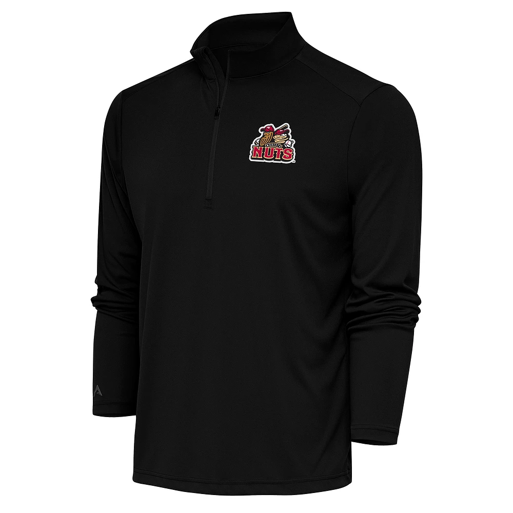 Men's Antigua Modesto Nuts Tribute Quarter-Zip Pullover Top