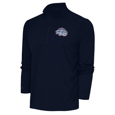 Men's Antigua Navy New Hampshire Fisher Cats Tribute Quarter-Zip Pullover Top