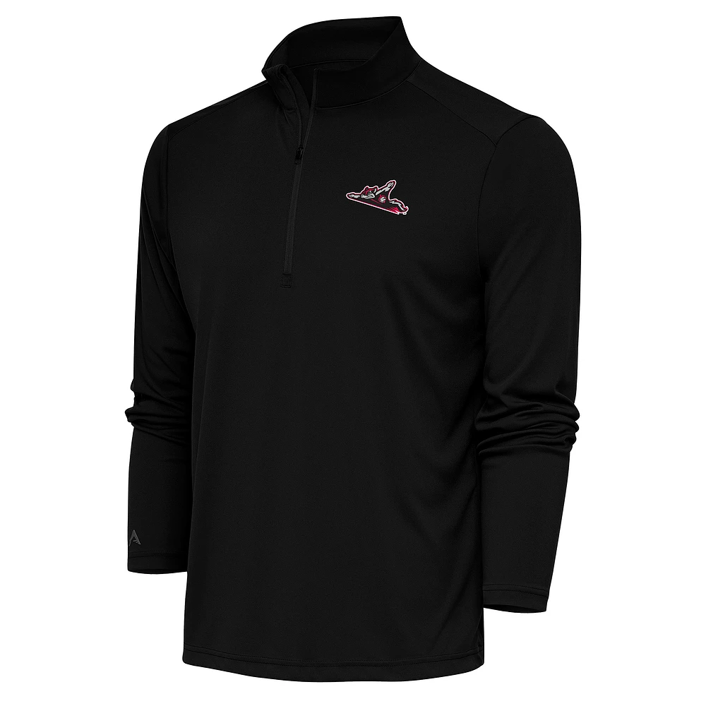 Men's Antigua Richmond Flying Squirrels Tribute Quarter-Zip Pullover Top