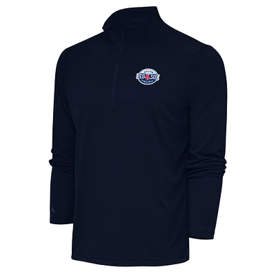 Men's Antigua Navy Salem Red Sox Tribute Quarter-Zip Pullover Top