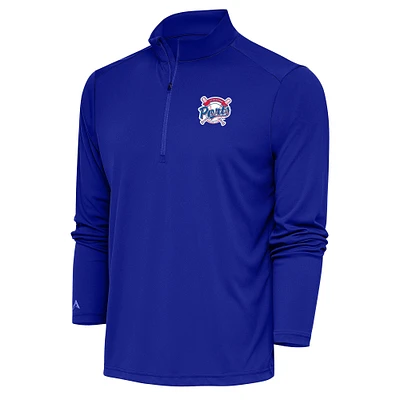 Men's Antigua  Royal Stockton Ports Tribute Quarter-Zip Pullover Top