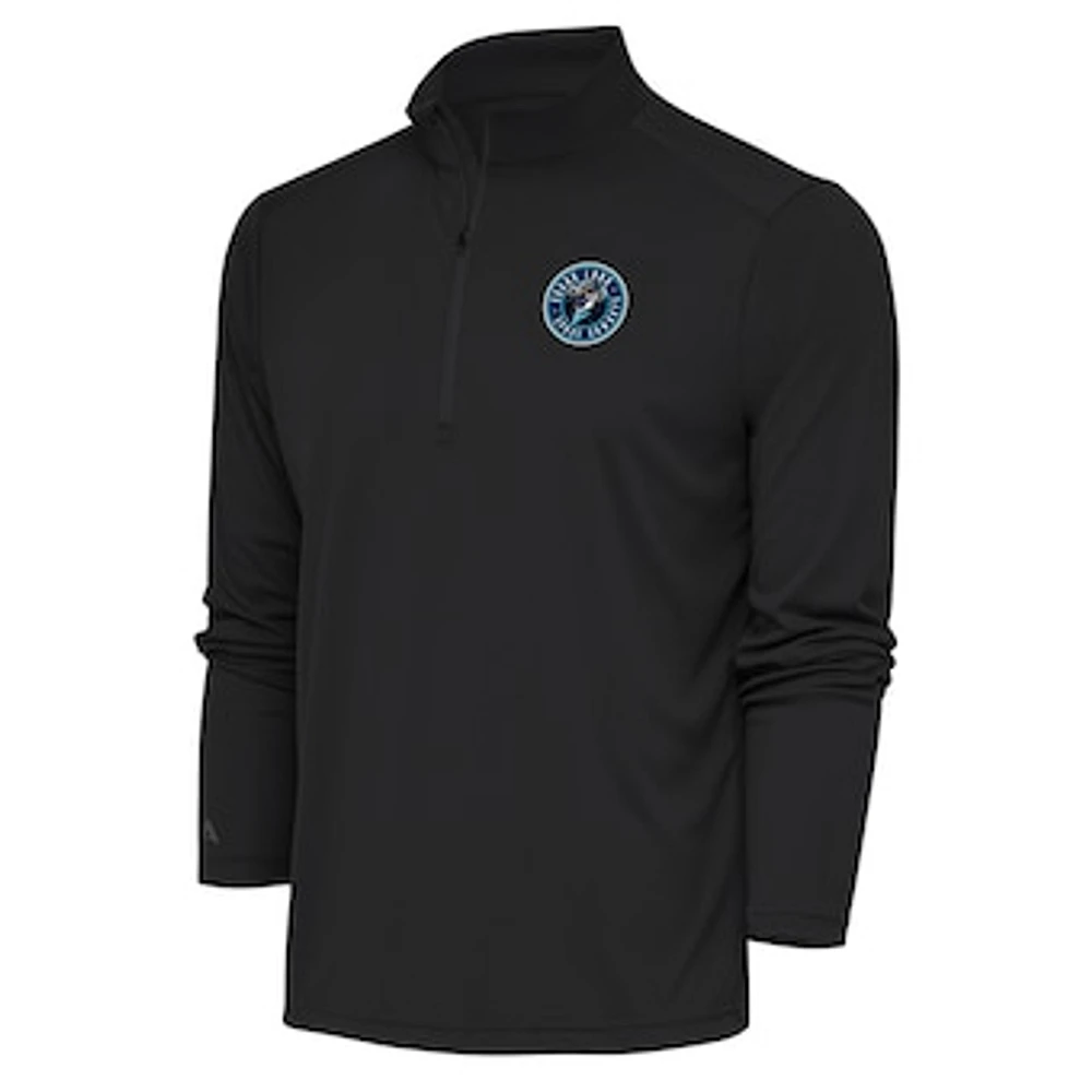 Men's Antigua Charcoal Sugar Land Space Cowboys Tribute Quarter-Zip Pullover Top