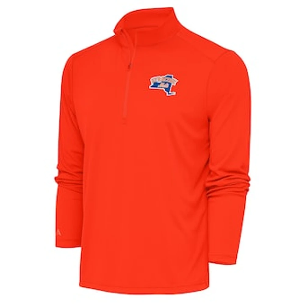 Men's Antigua Syracuse Mets Tribute Quarter-Zip Pullover Top