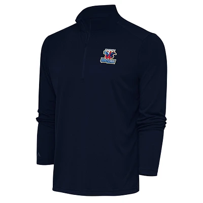 Men's Antigua Navy Wichita Wind Surge Tribute Quarter-Zip Pullover Top